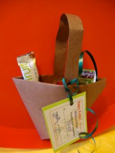 Origami basket for Purim Mishloach Manot