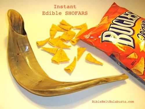 Edible shofars straight from the bag