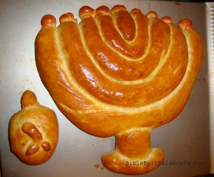 menorah challah, dreidel challah