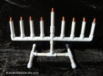 PVC Menorah, ready to disassemble and reassemble