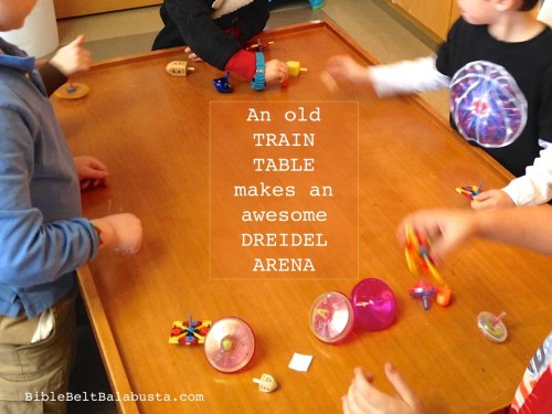 Train Table as Dreidel Stadium