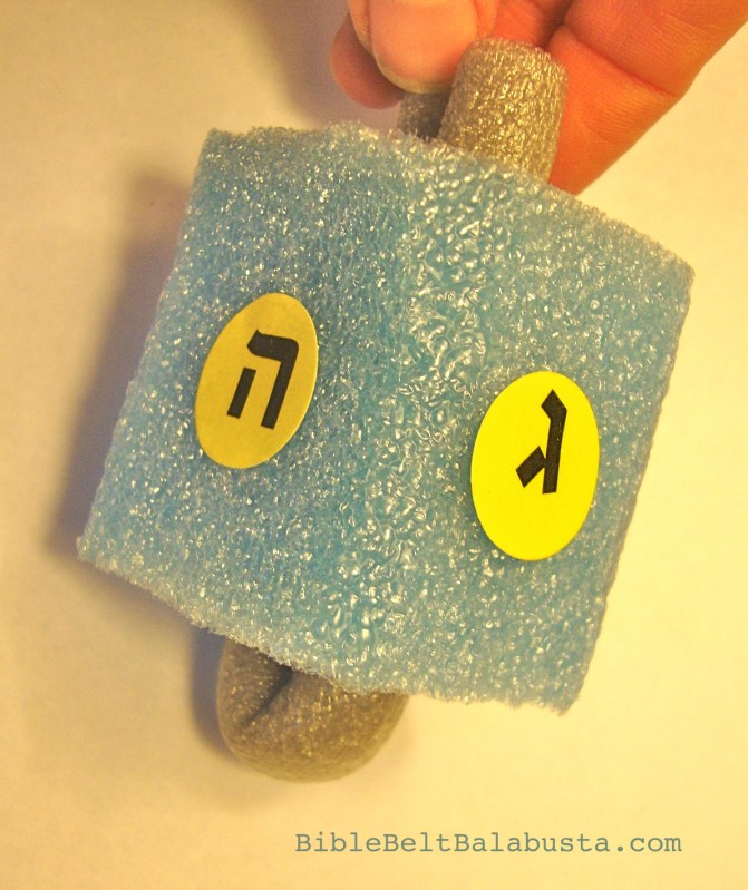 Swim Noodle Dreidel, spins
