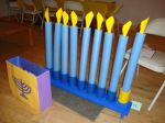 Swim Noodle Menorah at Chanukah Carnival
