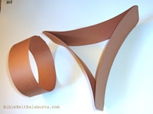 cut and staple the headband and triangle