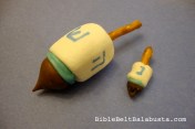 Marshmallow dreidels, regular and mini