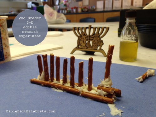 3-D edible menorah