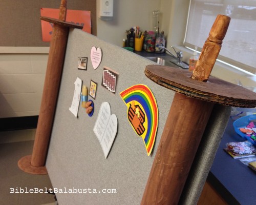 just a few items in place