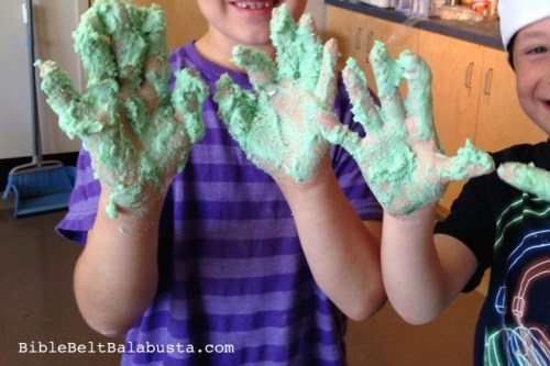 extra flour can prevent this level of stickiness