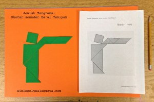 craft foam tangrams on construction paper 