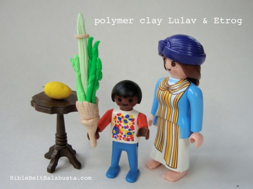 lulav lesson with Playmobil folk