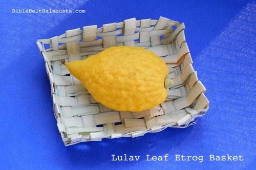 Lulav leaf basket for the Etrog