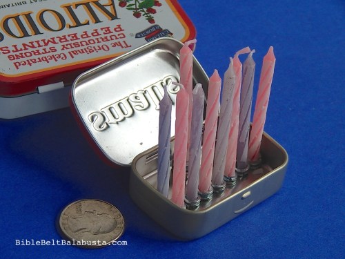 Smalls Menorah (mini mint menorah)