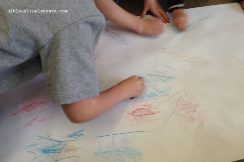 Tu B'Shevat leaf rubbing banner