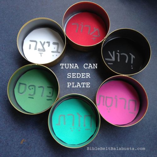 tuna can seder plate foam inserts