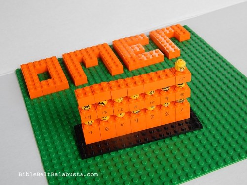 Day 15 of the omer. Each minifig head is a day / barley groat.