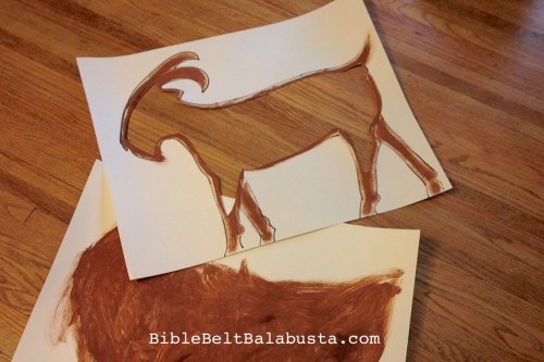 cutout top layer, color bottom layer