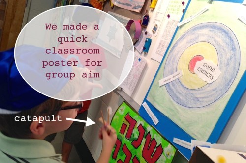 poster for group aim w/ hand-held catapults