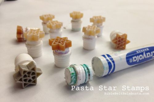 jewish star pasta stamps